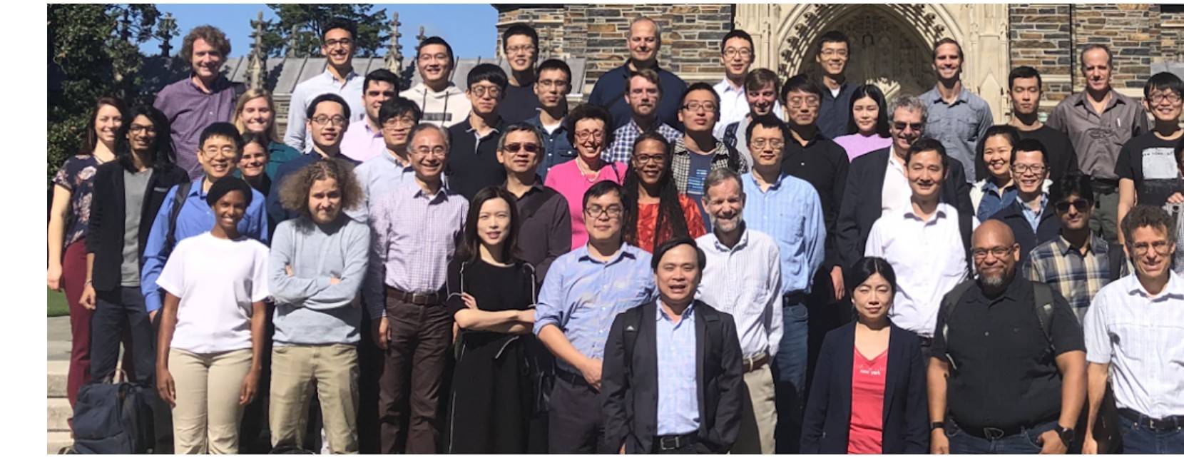 Large group photo at a workshop at Duke University
